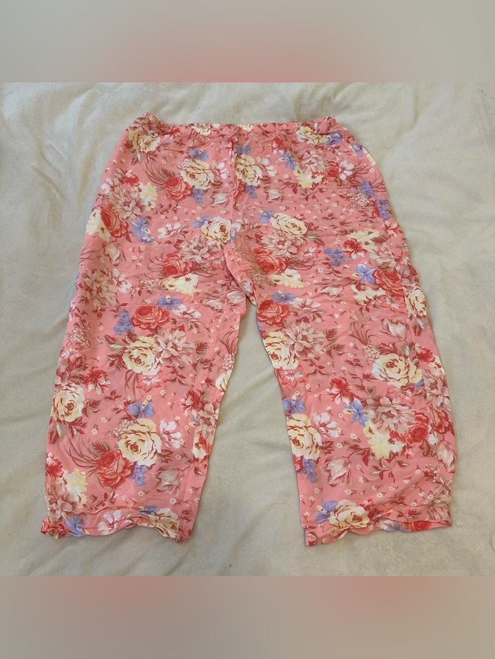 Floral Capri Pajama Pants
